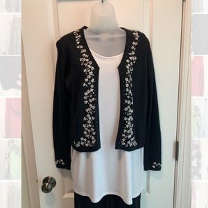 Emma James (Liz Claiborne) Sweater with Embellishments